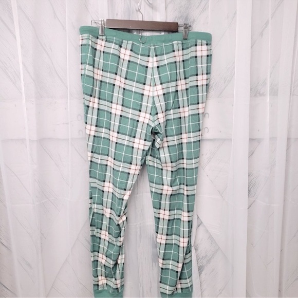 HANNA ANDERSSON Organic Cotton Long John Pajama Set Family Harvest Plaid Green - Picture 11 of 14